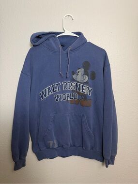 Walt Disney World Mickey Mouse Hoodie Sweatshirt Blue